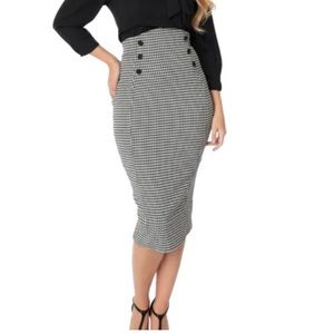 ⭐️ Unique Vintage Houndstooth Pencil Skirt ⭐️